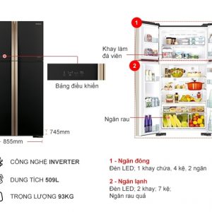 10042482 Tu Lanh Hitachi Inverter 509l R Fw650pgv8 Gbk