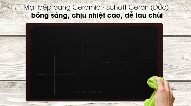 Bếp từ 3 vùng nấu Hafele HC-I773D - Mặt bếp bằng kính Ceramic - Schott Ceran Bếp từ 3 vùng nấu Hafele HC-I773D - Mặt bếp bằng kính Ceramic - Schott Ceran