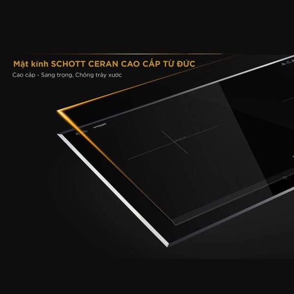 Bếp điện từ có mặt kính dễ vệ sinh Bếp điện từ