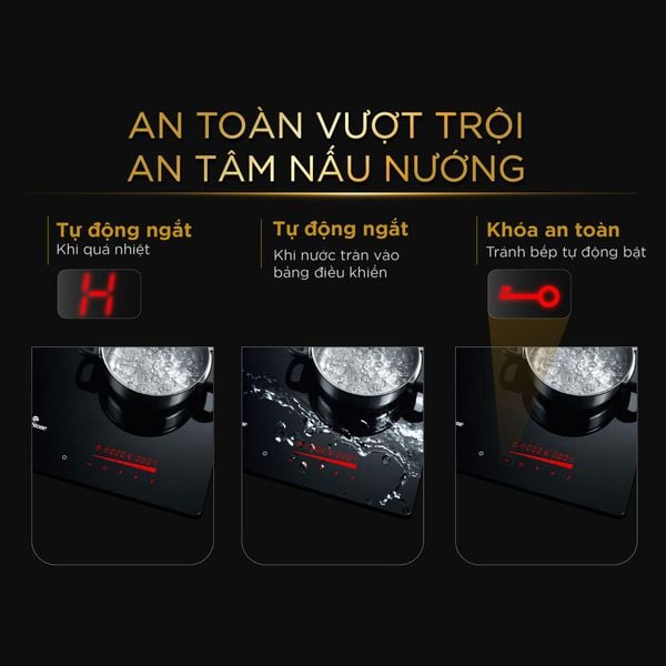 ICB-6948 thiết kế an toàn, yên tâm nấu ăn ICB-6948