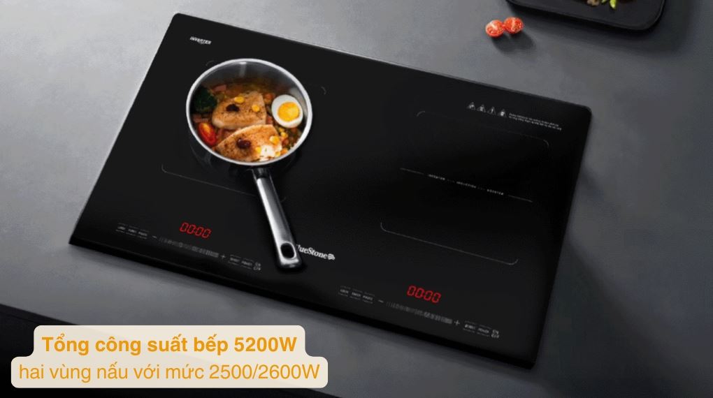 Bếp từ đôi âm BlueStone ICB-6949 5200W - Công suất nấu