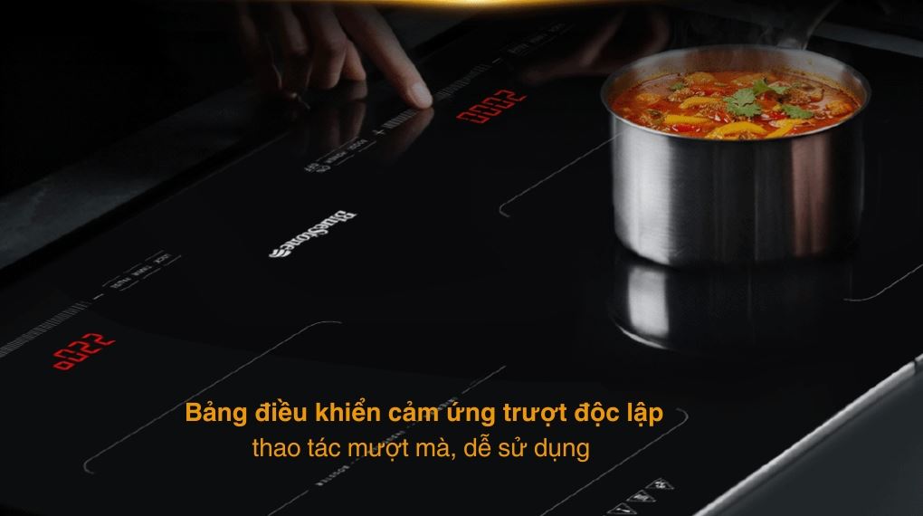 Bếp từ đôi âm BlueStone ICB-6949 5200W - Bảng điều khiển