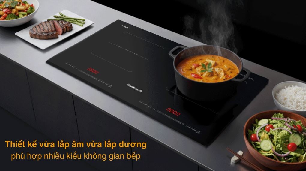 Bếp từ đôi âm BlueStone ICB-6949 5200W - Thiết kế