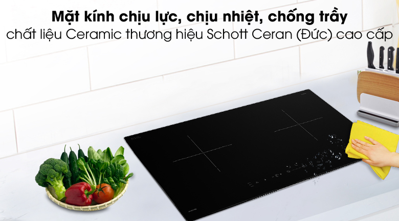 Chất liệu cao cấp - Bếp từ đôi Hafele HC-I2712A