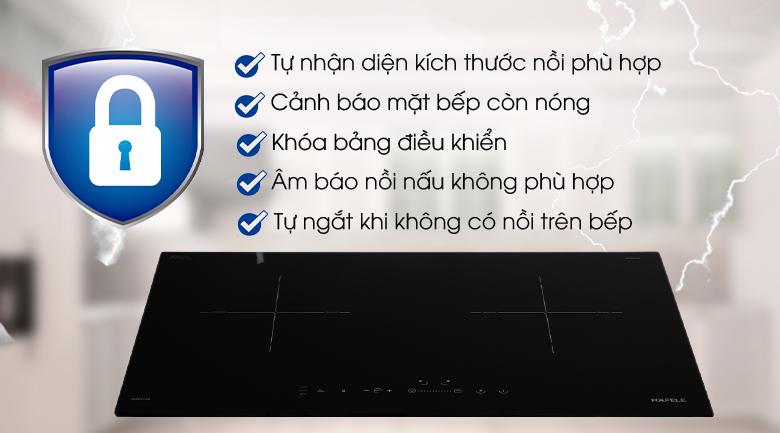 An toàn - Bếp từ đôi Hafele HC-I2712A