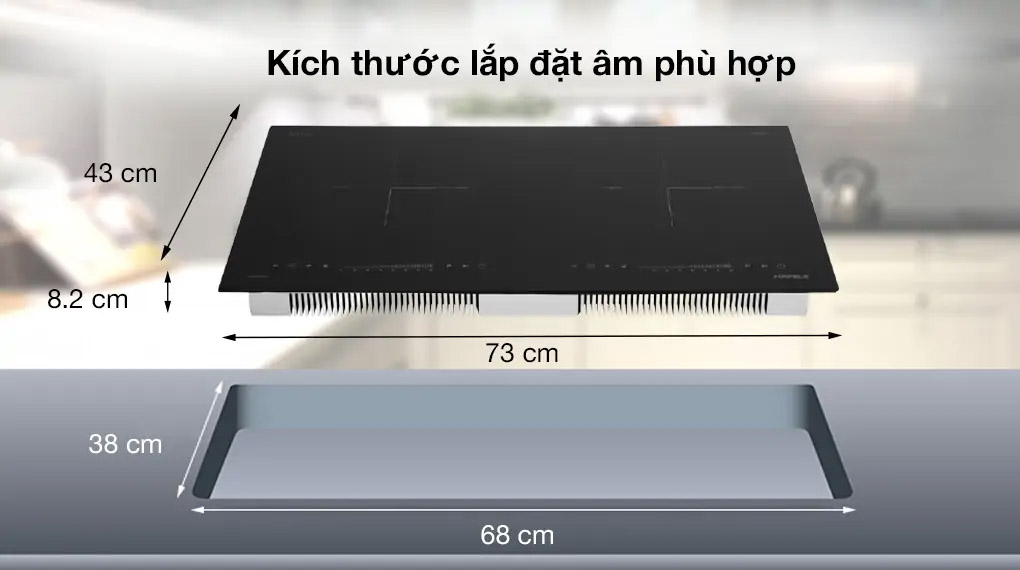 Bếp từ 2 vùng nấu Hafele HC-I2732A/ 536.61.726 - Malaysia dễ lắp đặt