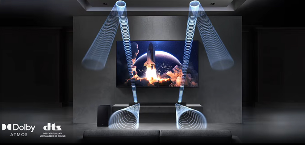 Công nghệ Dolby Atmos và DTS Virtual:X: bộ loa thanh Samsung HW-Q600F/XV 380W