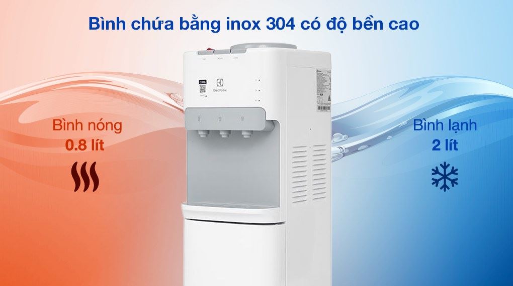 Cây nước nóng lạnh Electrolux EDBMFACWF 530W - Bình inox