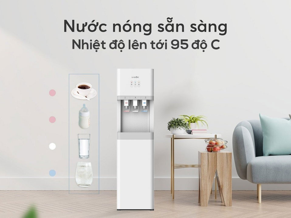 Cây nước nóng lạnh nguội Karofi HCV208 làm nóng lên đến 95 độ C Cây nước nóng lạnh nguội Karofi HCV208 làm nóng lên đến 95 độ C