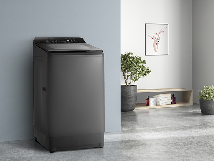 máy giặt Hitachi LTL H0MVT GG có kiểu dáng hiện đại, sang trọng