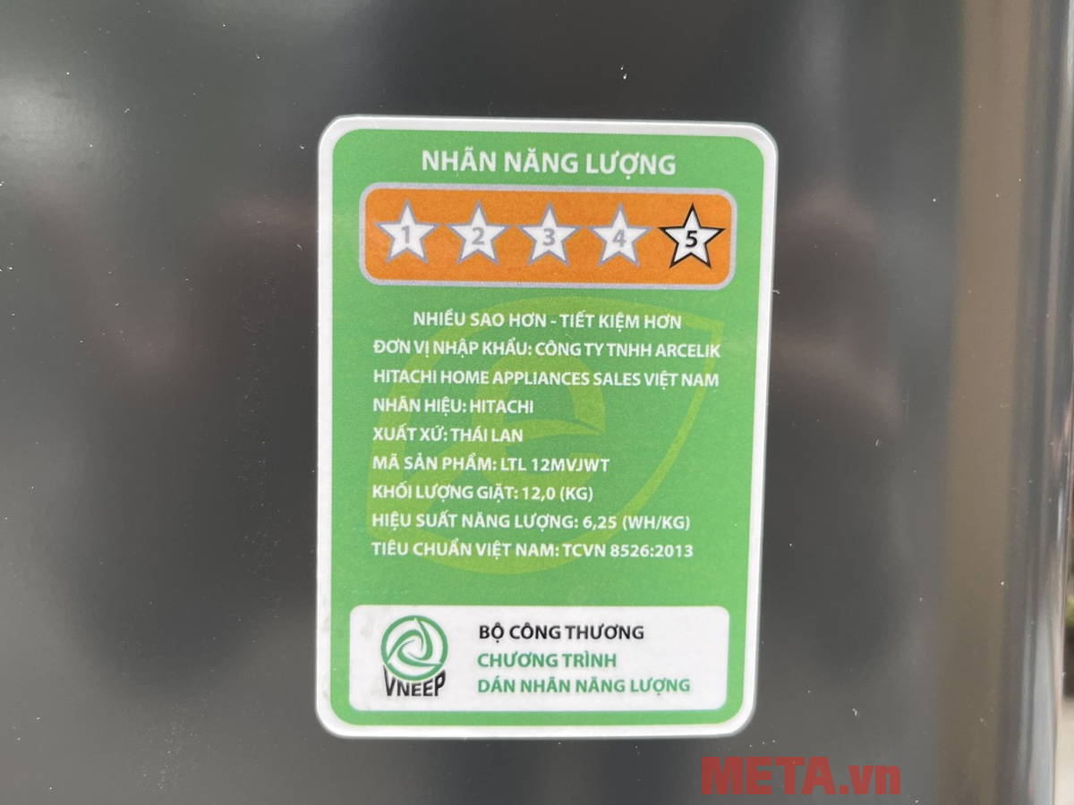 Máy giặt Hitachi Inverter 12 kg LTL 12MVJWT(GG)