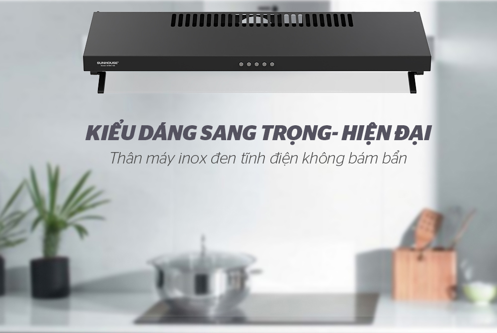 Máy hút mùi vỏ sơn Sunhouse SHB6118B