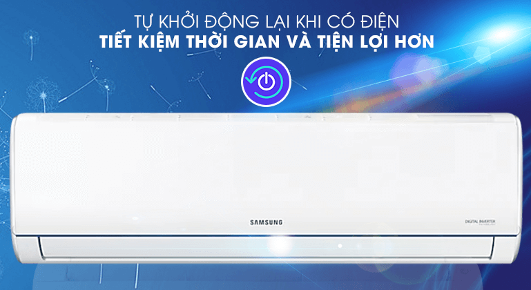 Máy lạnh 1 chiều Samsung AR09TYHQASINSV có chế độ tự khởi động lại khi có điện