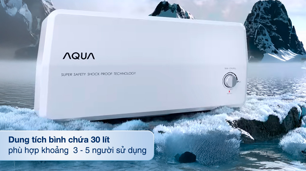 Máy nước nóng gián tiếp Aqua 30 lít 2500W AES30H-SUPER - Thiết kế