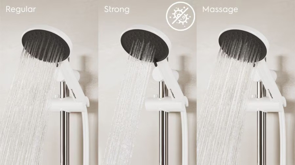 Vòi sen kháng khuẩn AntibacPlus trên máy nước nóng Electrolux EWE451QB-W4