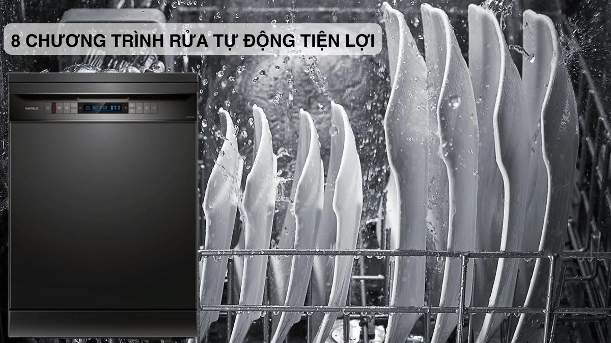 Hafele HDW-F605B/ 535.29.660 trang bị đang dạng chương trình rửa tự động