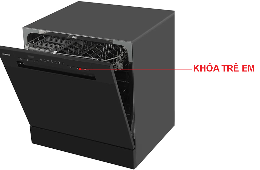 Chế độ khóa trẻ em trên máy rửa chén Hafele HDW-T5531B/538.21.350