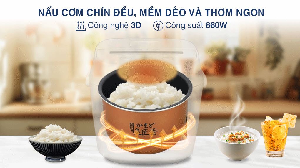 Nồi cơm điện tử Toshiba 1.8 lít RC-18DR5UVN(W) - Công nghệ