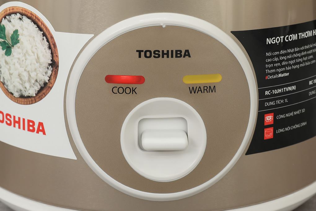 Nồi cơm nắp gài Toshiba 1 lít RC-10JH1TVN(N) - Bảng điều khiển