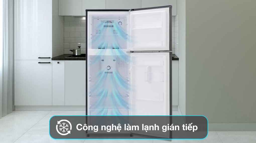 Tủ lạnh Funiki 209 lít HR T6209TDG ứng dụng công nghệ làm lạnh gián tiếp, hạn chế đóng tuyết