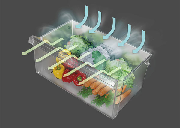 Tủ lạnh Hitachi Inverter 323 lít HRBN6340DGBKVN có ngăn rau củ riêng biệt