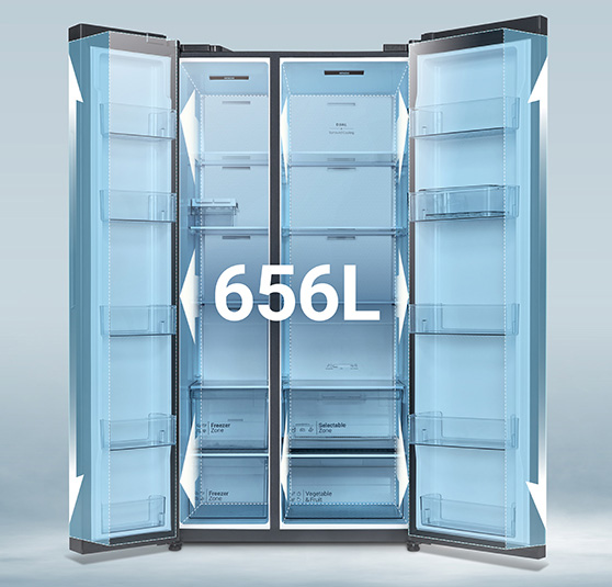 Tủ lạnh Hitachi Inverter Side by Side HRSN9713ESGBKVN