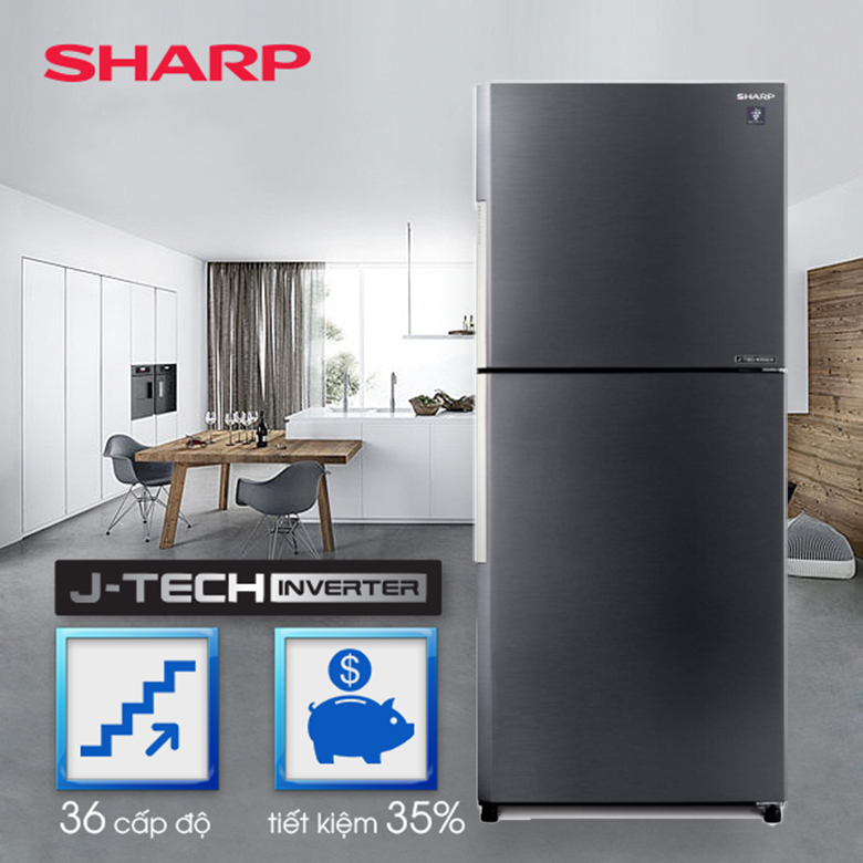 Tủ lạnh Sharp Inverter 471 lít SJ-XP500AE-DS công nghệ J tech
