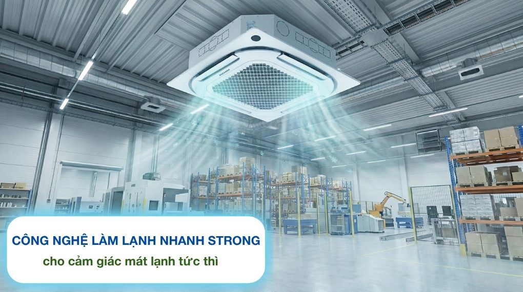 Công nghệ làm lạnh nhanh - Máy lạnh âm trần Nagakawa Inverter 5.5 HP NIT-C50R2U35