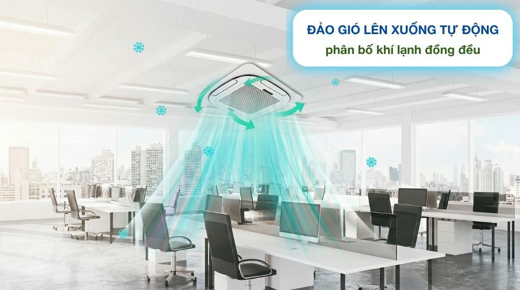 Cơ chế thổi gió - Máy lạnh âm trần Nagakawa Inverter 5.5 HP NIT-C50R2U35