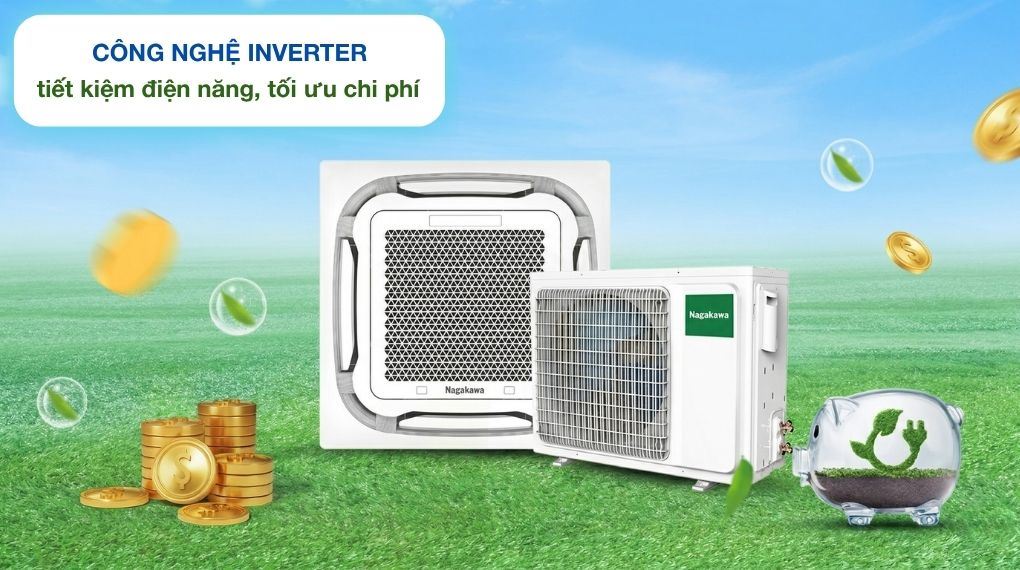 Công nghệ tiết kiệm điện - Máy lạnh âm trần Nagakawa Inverter 5.5 HP NIT-C50R2U35