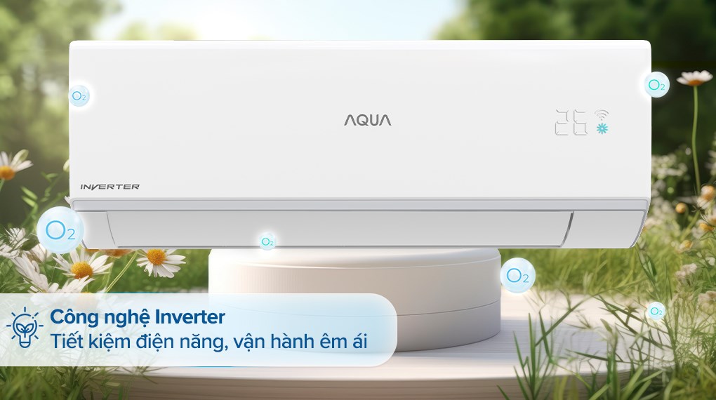 Máy lạnh AQUA Inverter 1 HP AQA-RUV10RB2 - Công nghệ tiết kiệm điện