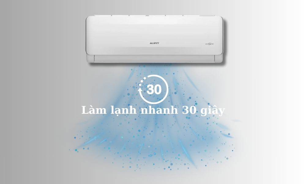 Máy lạnh AUFIT AFW12FHA4DI-3VN còn có khả năng làm lạnh nhanh 30 giây
