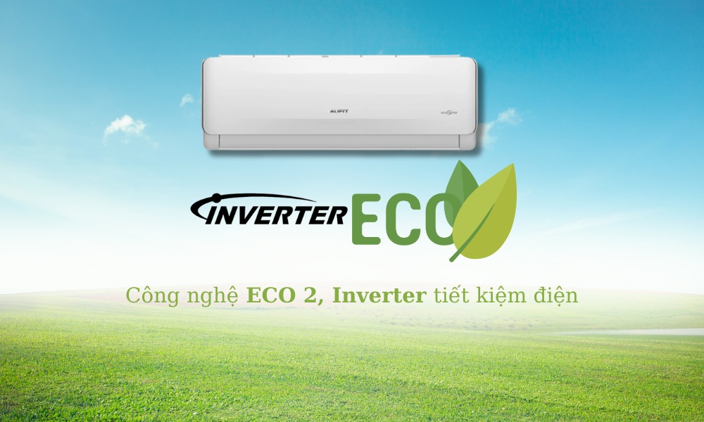 Máy Lạnh AUFIT AFW24FHA4DI-3VN có công nghệ Inverter, ECO 2 tiết kiệm điện hiệu quả