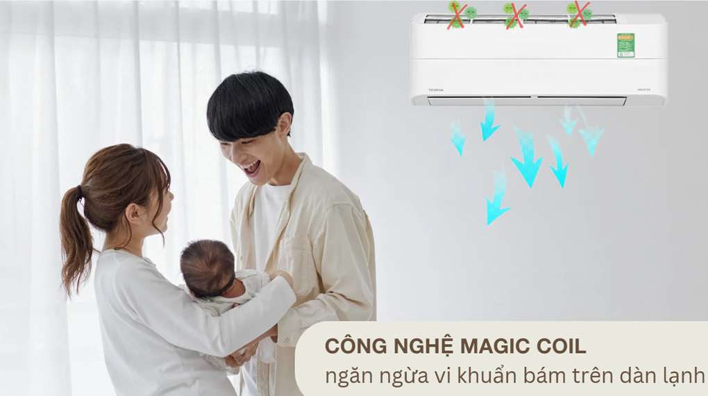 Công nghệ Magic Coil - Máy lạnh Toshiba Inverter 1 HP RAS-H10Z2KCVG-V