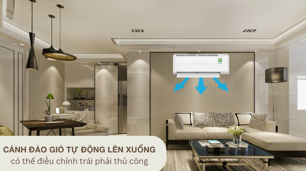 Cơ chế thổi gió - Máy lạnh Toshiba Inverter 1 HP RAS-H10Z2KCVG-V