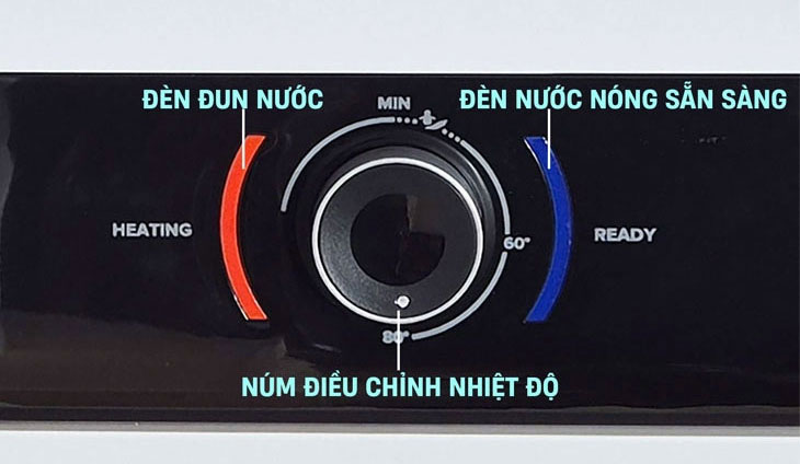 Bình nóng lạnh Ariston SLIM3 30 RS VN điều chỉnh nhiệt bằng núm vặn cơ