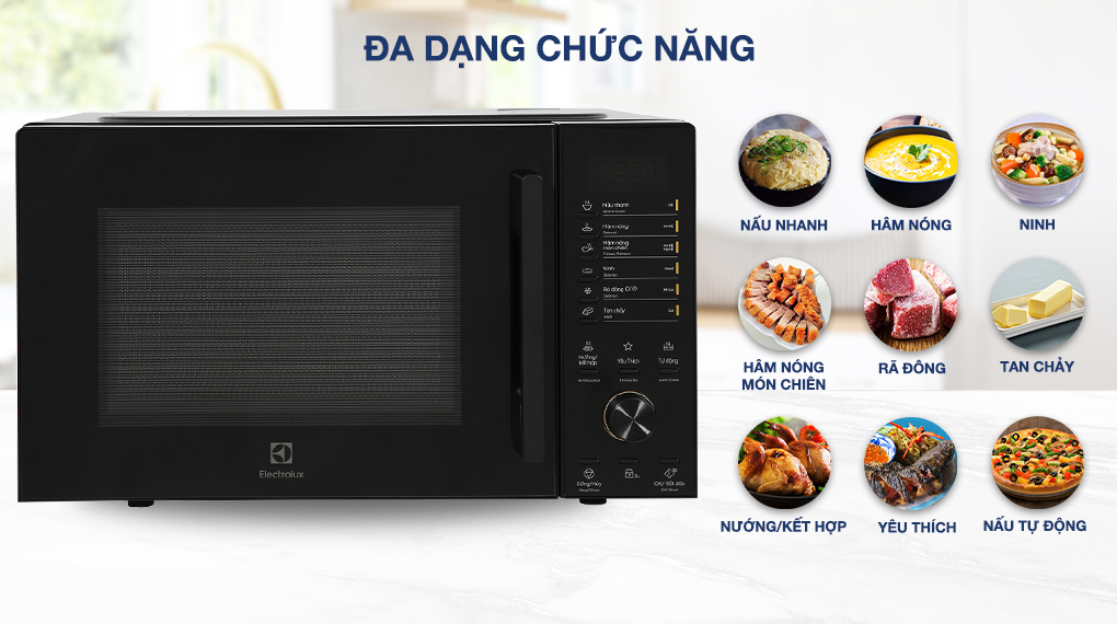 Lò vi sóng có nướng Electrolux EMG23D22B 23 lít - Chức năng Lò vi sóng có nướng Electrolux EMG23D22B 23 lít - Chức năng