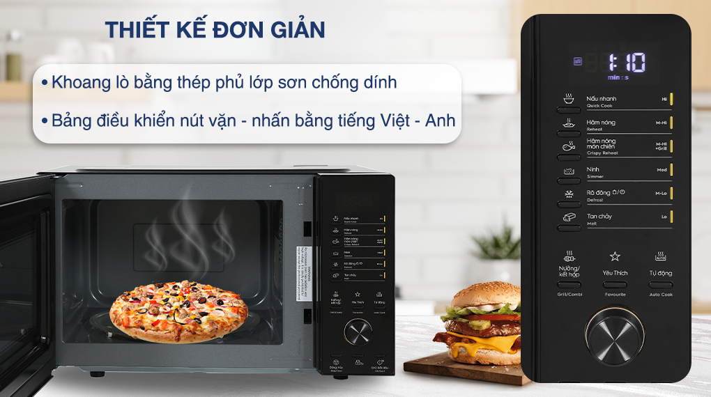 Lò vi sóng có nướng Electrolux EMG23D22B 23 lít - Thiết kế Lò vi sóng có nướng Electrolux EMG23D22B 23 lít - Thiết kế