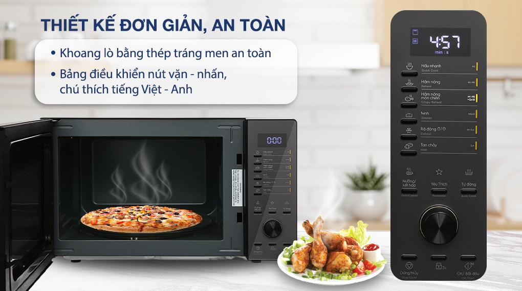 Lò vi sóng có nướng Electrolux EMG30D22BM - Thiết kế Lò vi sóng có nướng Electrolux EMG30D22BM - Thiết kế