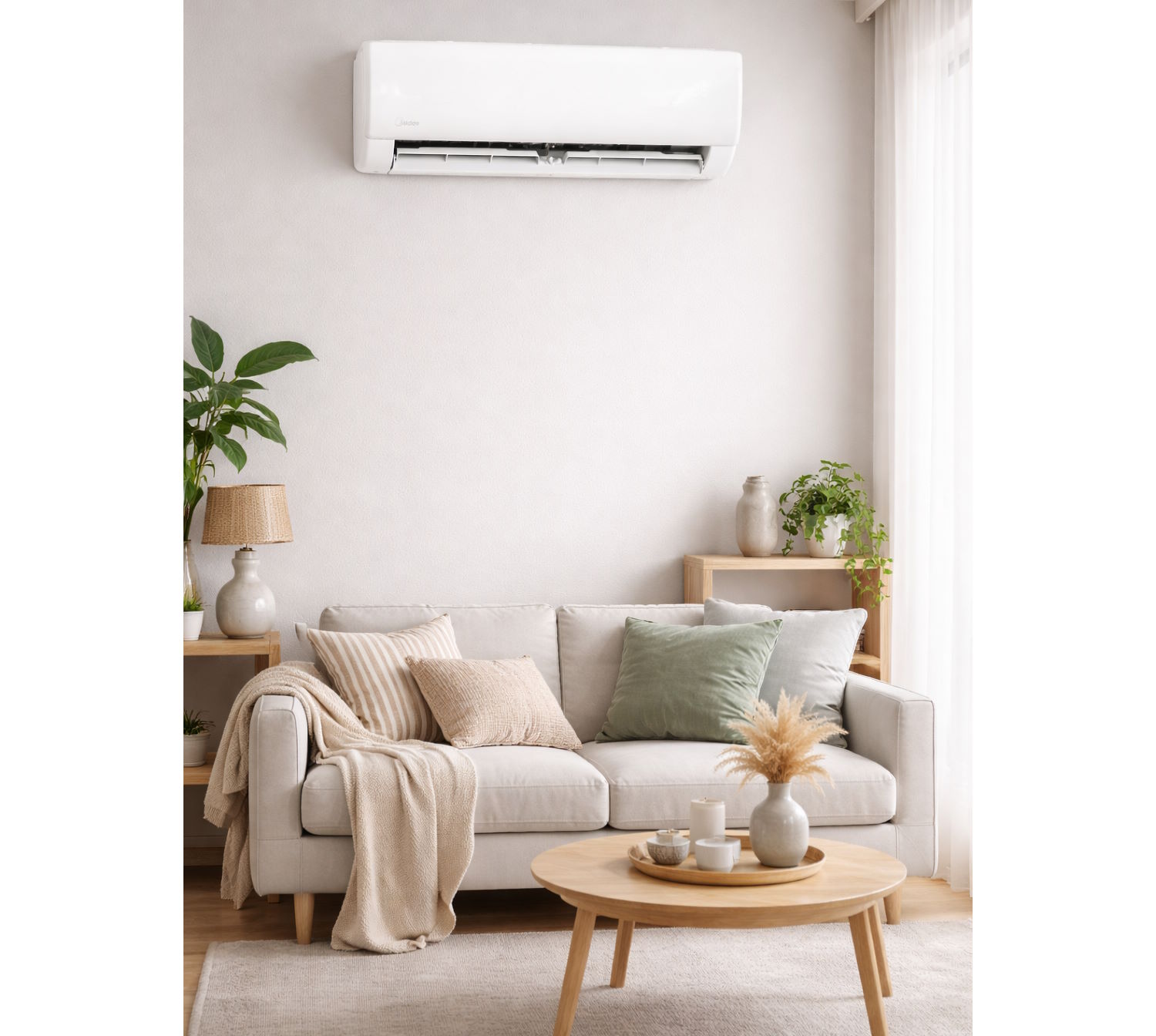 Thiết kế nhỏ gọn, hiện đại Điều hòa Midea 9.000BTU 1 chiều MSFQ-09CRN8