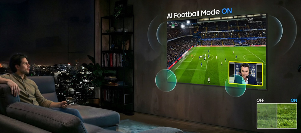 Chế độ AI Football Tivi Samsung Mini LED 4K 85 Inch UA85M80HA