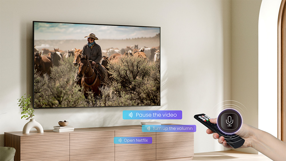 Điều khiển bằng giọng nói Smart Tivi Hisense 4K 50 Inch 50A6Q