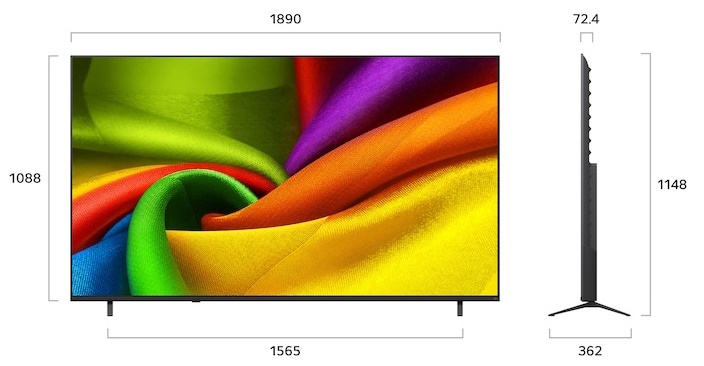 Smart Tivi LG Nano 4K UHD AI 85 inch 85NU855BPSA