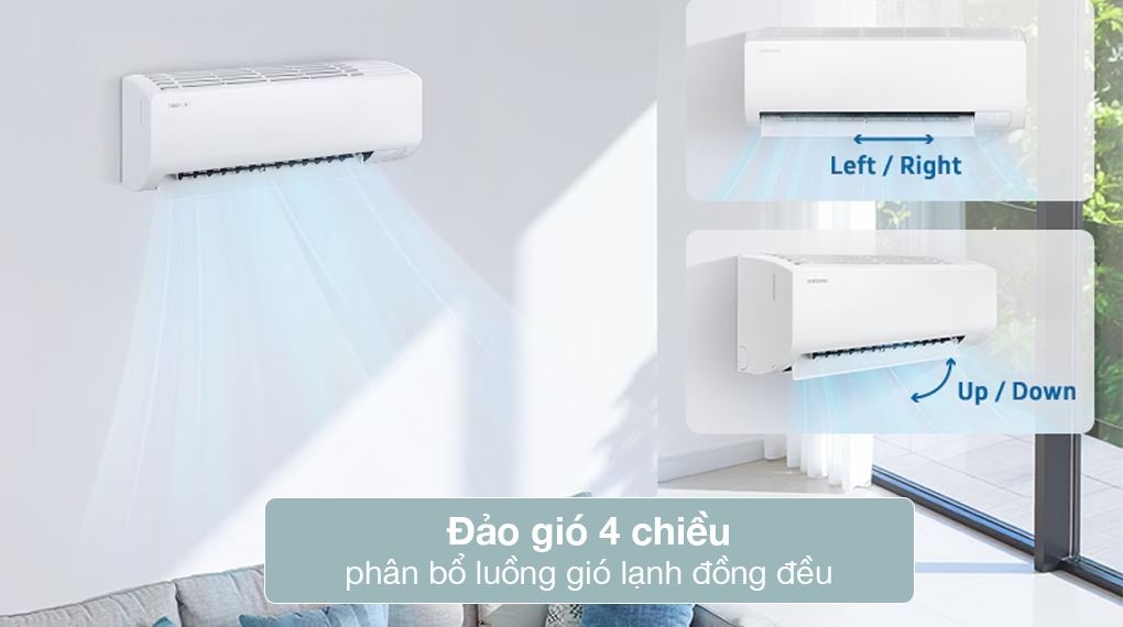 Máy lạnh Samsung Inverter 1.5 HP AR50H13D1BHNSV - Đảo gió 4 chiều