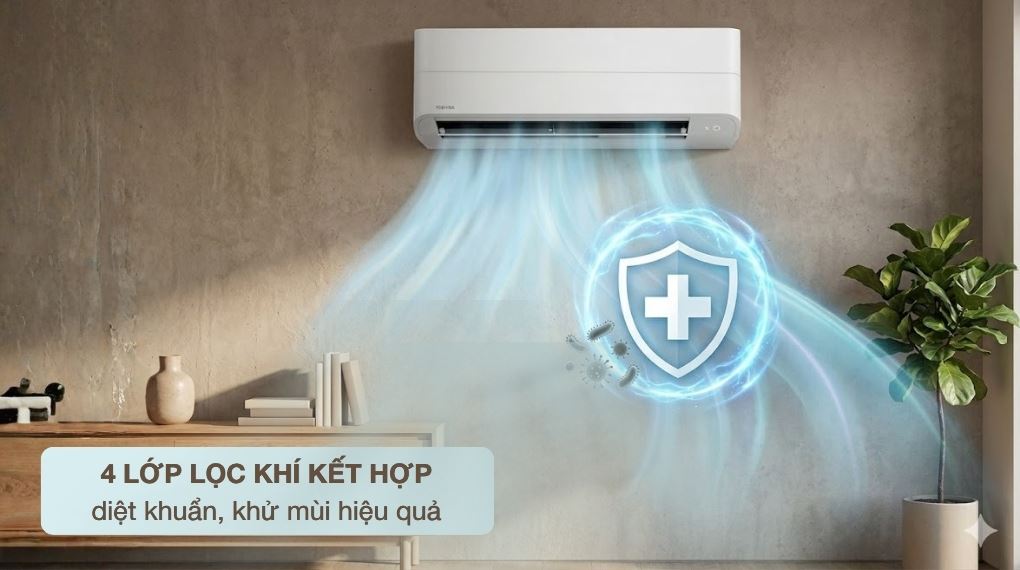 Công nghệ lọc khí - Máy lạnh Toshiba Inverter 1.5 HP RAS-H13P2KCVG-V