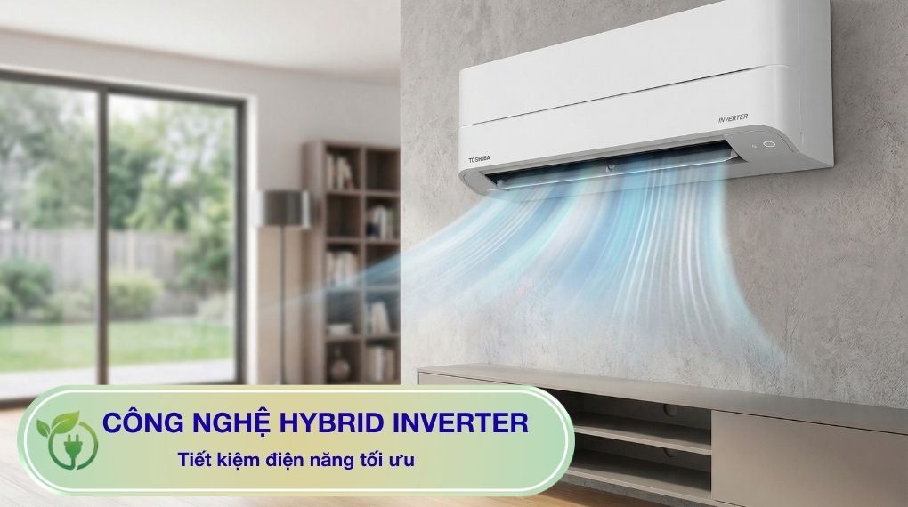 Máy lạnh Toshiba Inverter 2 HP RAS-H18P2KCVG-V - Công nghệ Hybrid Inverter