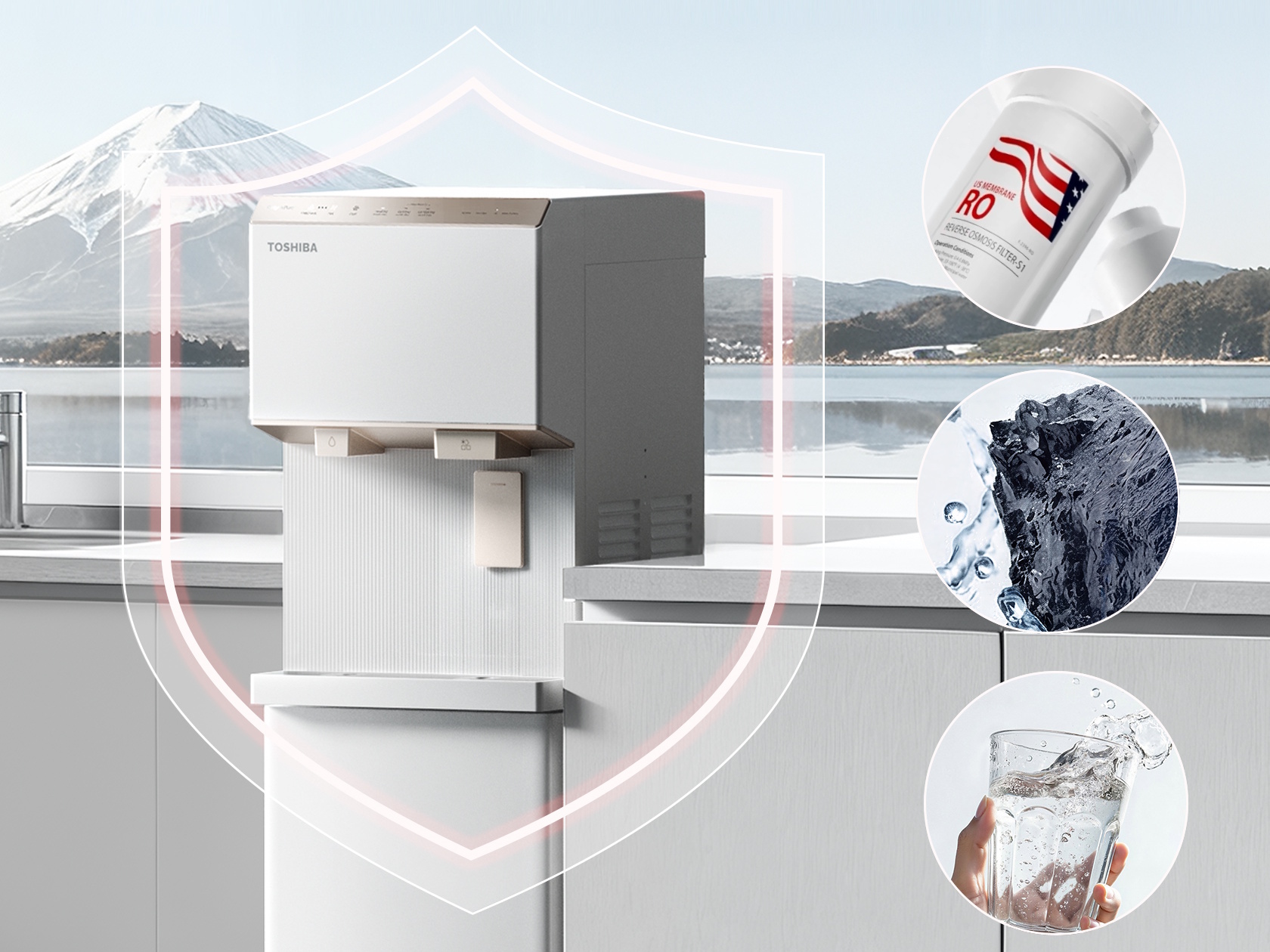 Máy lọc nước làm đá Toshiba 