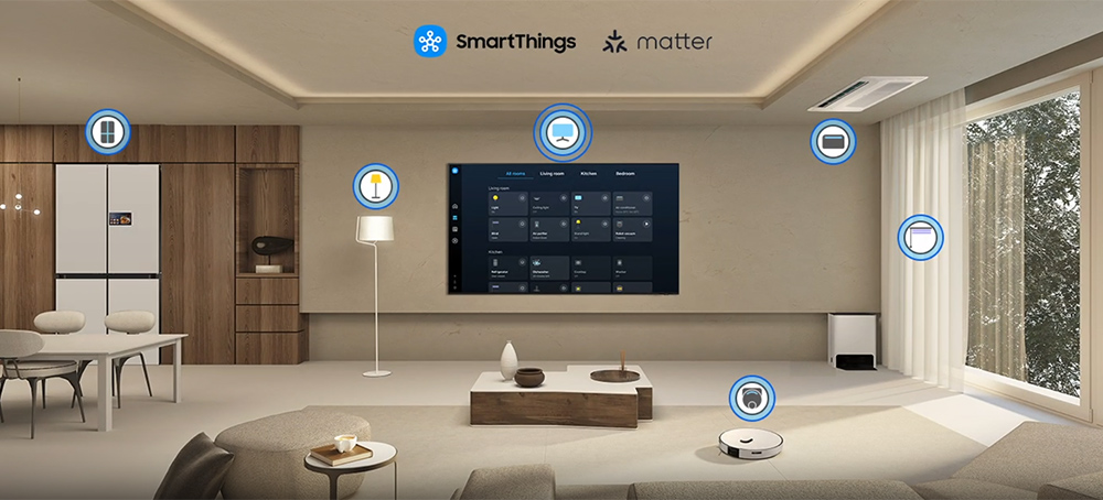 Ứng dụng SmartThings Tivi Samsung Mini LED 4K 100 Inch UA100M90HK