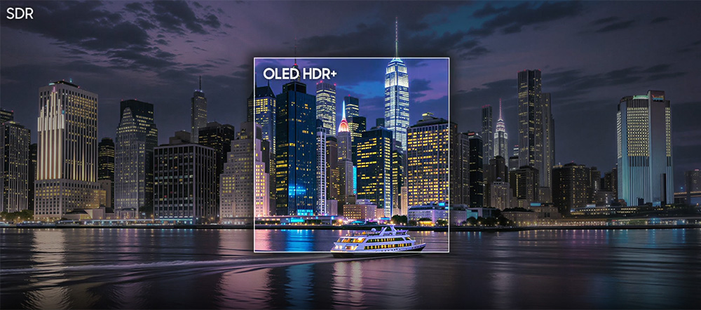 Công nghệ OLED HDR+ Tivi Samsung OLED 4K Vision AI 77 Inch QA77S90HA
