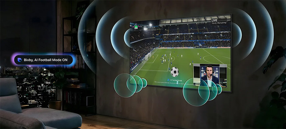 Chế độ Bóng đá AI Pro Tivi Samsung OLED 4K Vision AI 77 Inch QA77S95HX